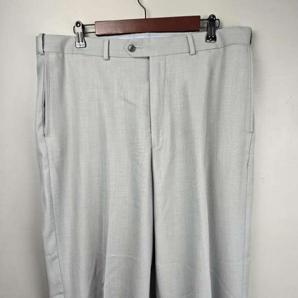 ROUNDTREE & YORKE Travel Smart Business Dress Pants Slacks Gray Mens 36W 34L - Picture 3 of 12